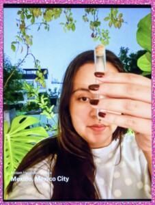 Miriam Hernandez-Medina collects air
